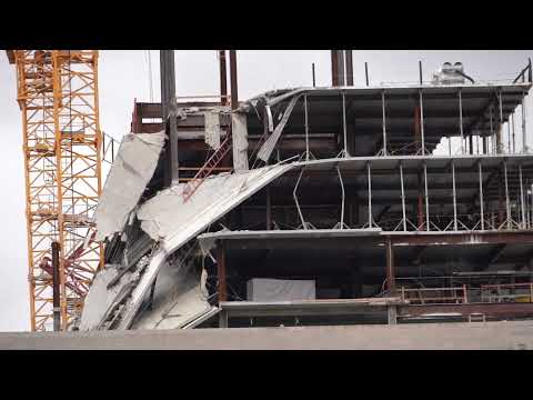 Partially Collapsed Building At Hard Rock Construction Site