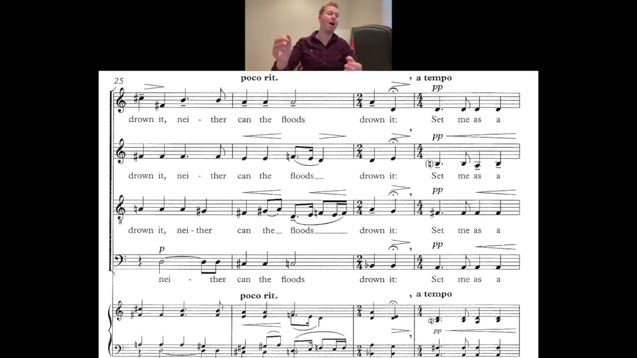 Set me as a seal (Walton) - SATB practice