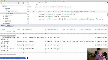 Source diving Laravel Schedule Monitor + unveiling Spatie