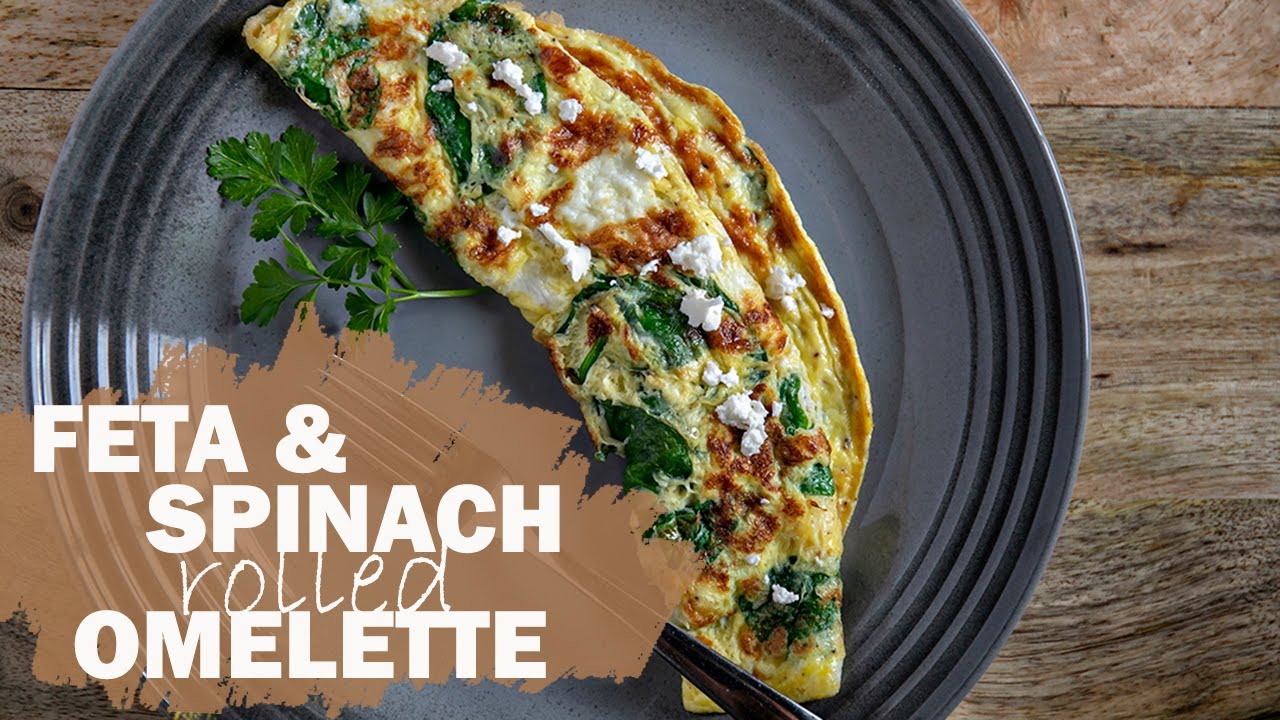 Spinach and Feta Omelette - YouTube