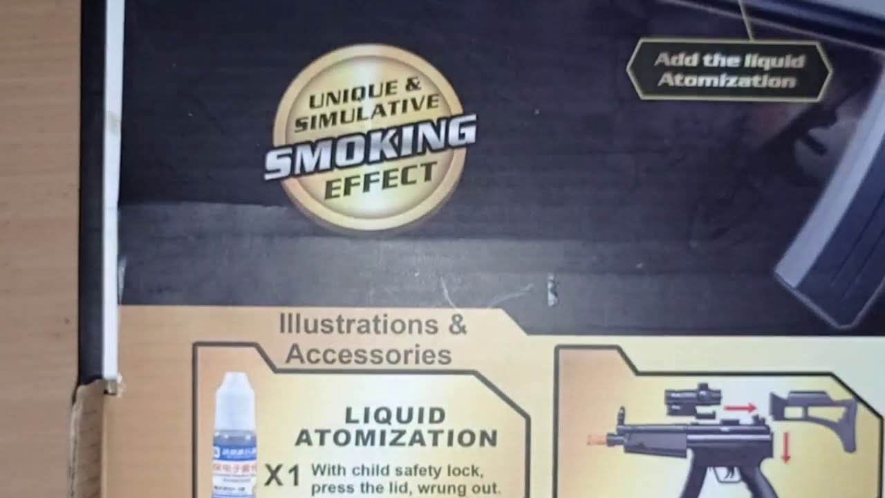UnBoxing Mp5 smoking gun|Battery Operated toy Gun