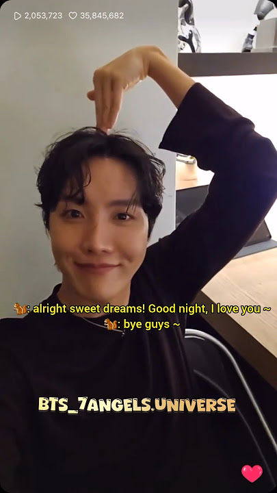 🐿️: alrights sweet dreams! Good night,I love you~💜✨#jhope #hobi #sunshine #bts #btsarmy