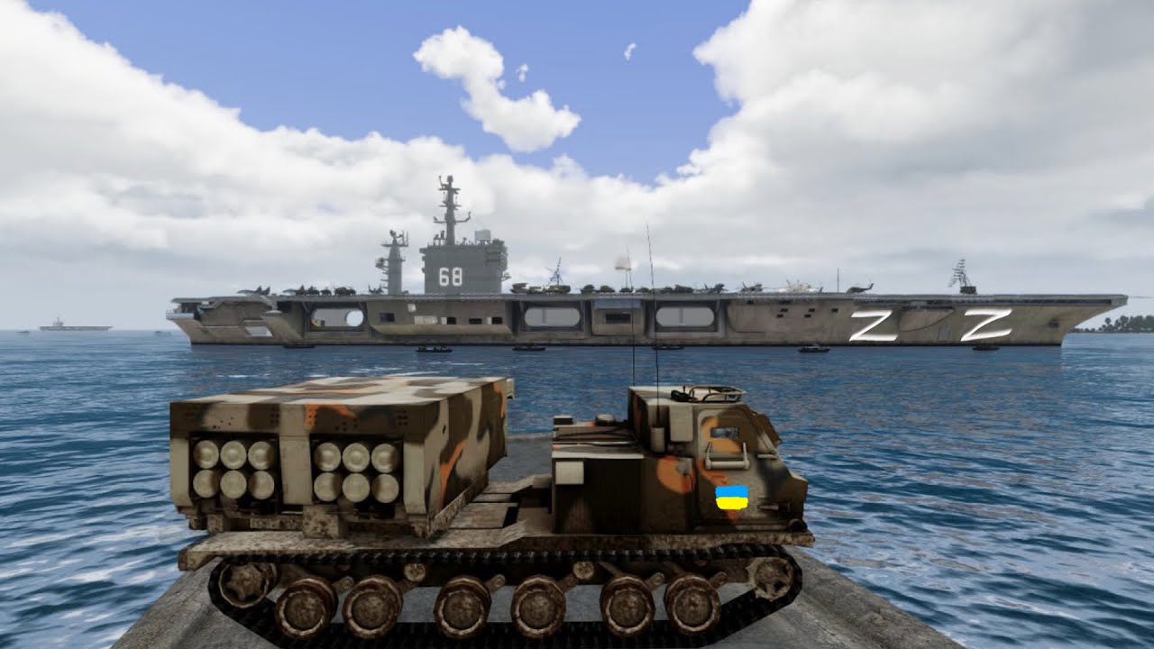Russian Wasp Amphibious Assault Ships Destroyed by Ukraine Anti-aircraft Missile Complex - ARMA 3