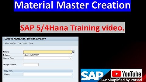 How to create Material Master in SAP S/4 Hana @SAPSimplified-by_Prasad