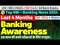 Last 4 months banking awareness 2024 for uiic nicl niacl sbi clerk  banking exams  current affairs