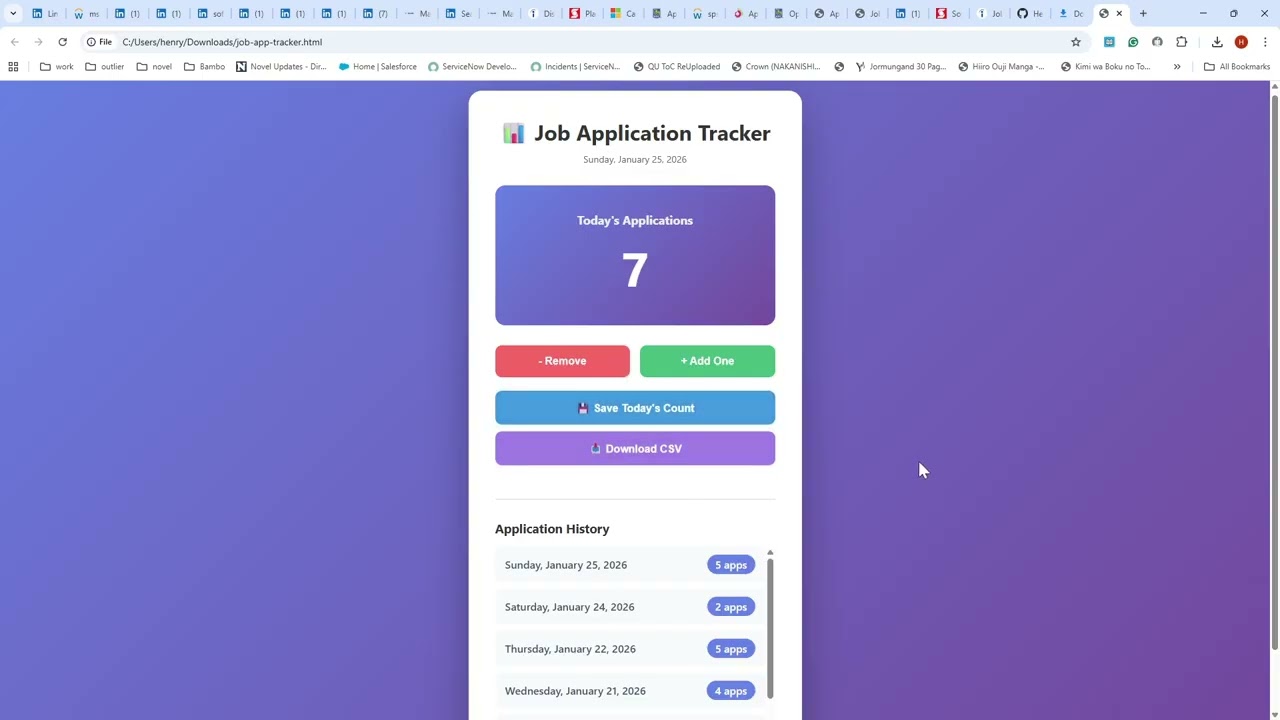 Simple, Fast Job Application Tracker