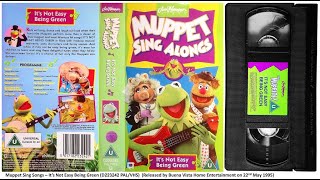Muppet Sing Alongs Its Not Easy Being Green 1994 . 23Rd May 1995 - Uk Vhs
