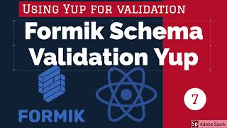 React Formik with Yup Validation #08