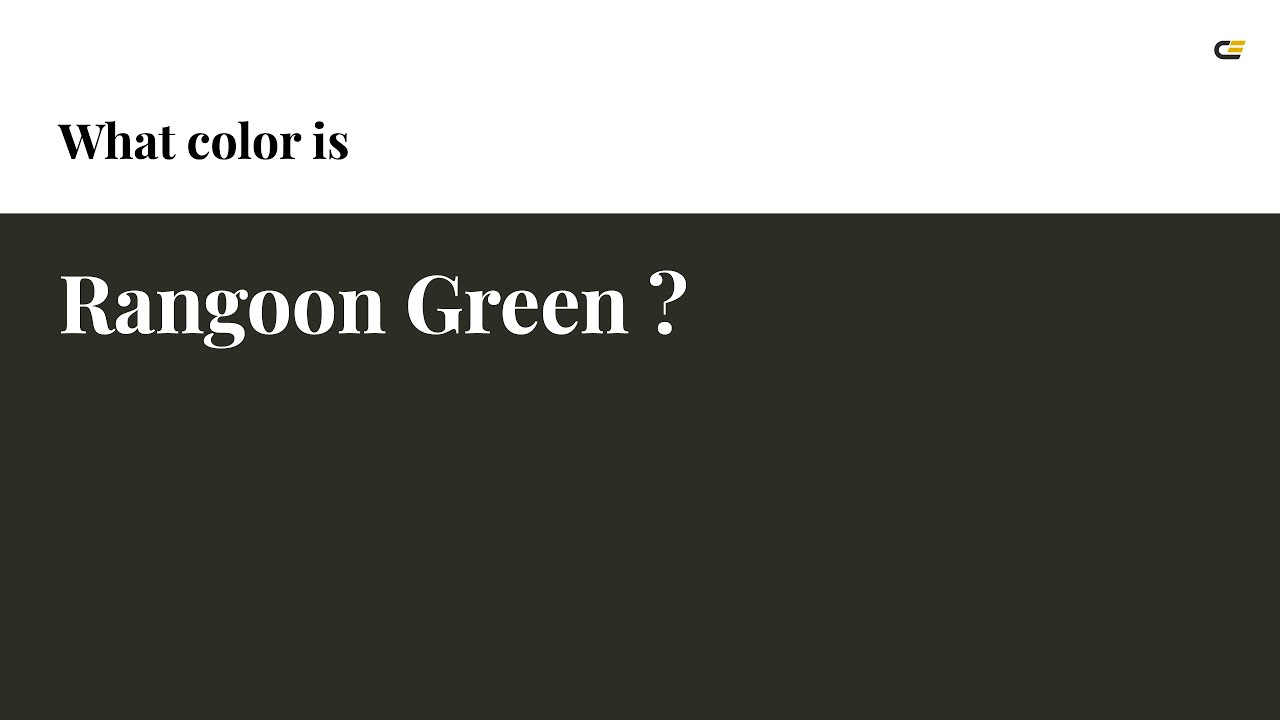 Rangoon Green color 