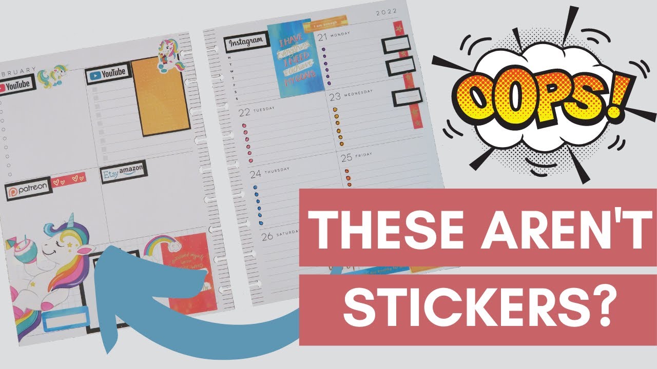 Plan With Me Happy Planner Unicorn Dashboard Spread Using Target Dollar Spot "Stickers"