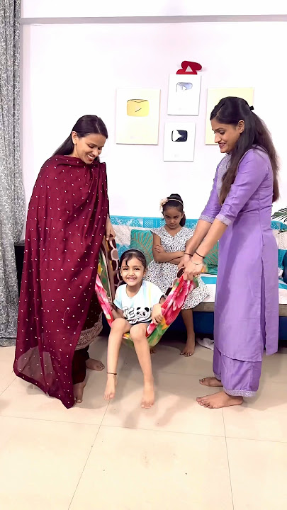 Prisha or Amaira ne jhula jhula😂🤣 #prishaandmom #thegeetagurjar #trending #funny #shorts
