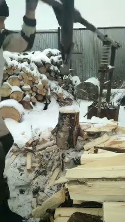 Дровокол механический, пружинный. mechanischer Holzspalter 机械霍尔兹帕特 ...
