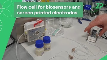 Flow cell for biosensors and screen printed electrodes