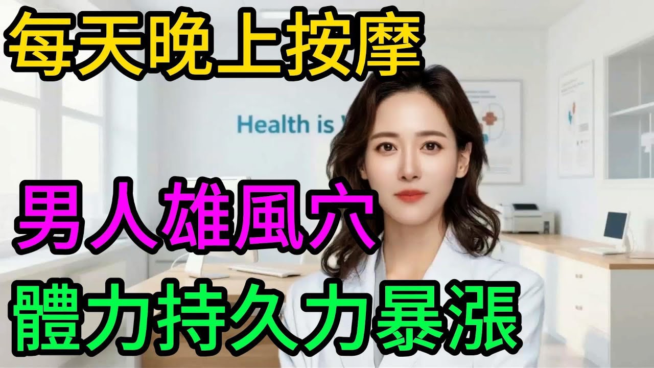 精力、持久力暴漲！5個穴位每晚按5分鐘，告別疲憊、腰膝酸軟，找回20歲狀態！ #臺灣高醫生#泌尿科#泌尿科醫生#穴位按摩#中醫養生#懶人養生#養腎#湧泉穴#關元穴#三陰交穴#商陽穴#築賓穴#補腎氣