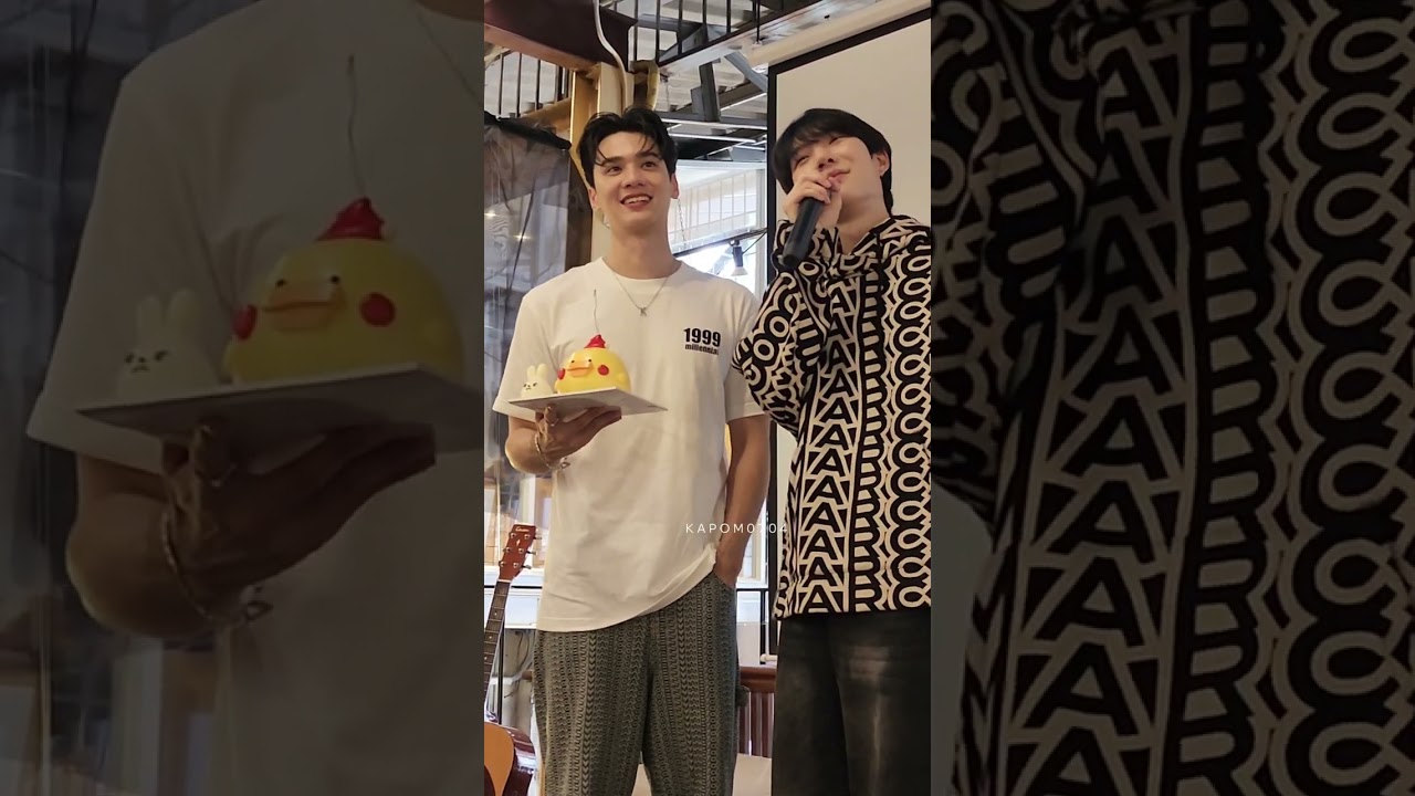 ꒰ 18/08/24 ꒱  เก่ง หฤษฎ์​ ณ คาเฟ่ น้องน้ำปิงแอบมาเซอไพ้ด้วย 🦆🐰✨💕