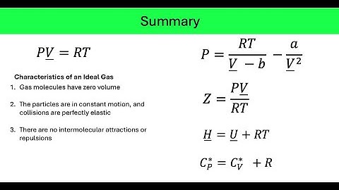 Thermodynamics I - Lecture 2.3:  Ideal Gas Law, EOS Intro, Cp* = Cv* +R