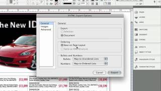 Exporting to XHTML from InDesign CS5