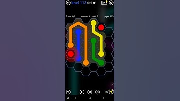 How To Solve Flow Free Hexes Kids Pack Level 113 6x6 Board Walk Through Solution Walkthrough