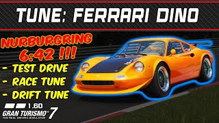 GT7 - Tune: Ferrari Dino 246 GT '71 - Gran Turismo 7 - 1.60