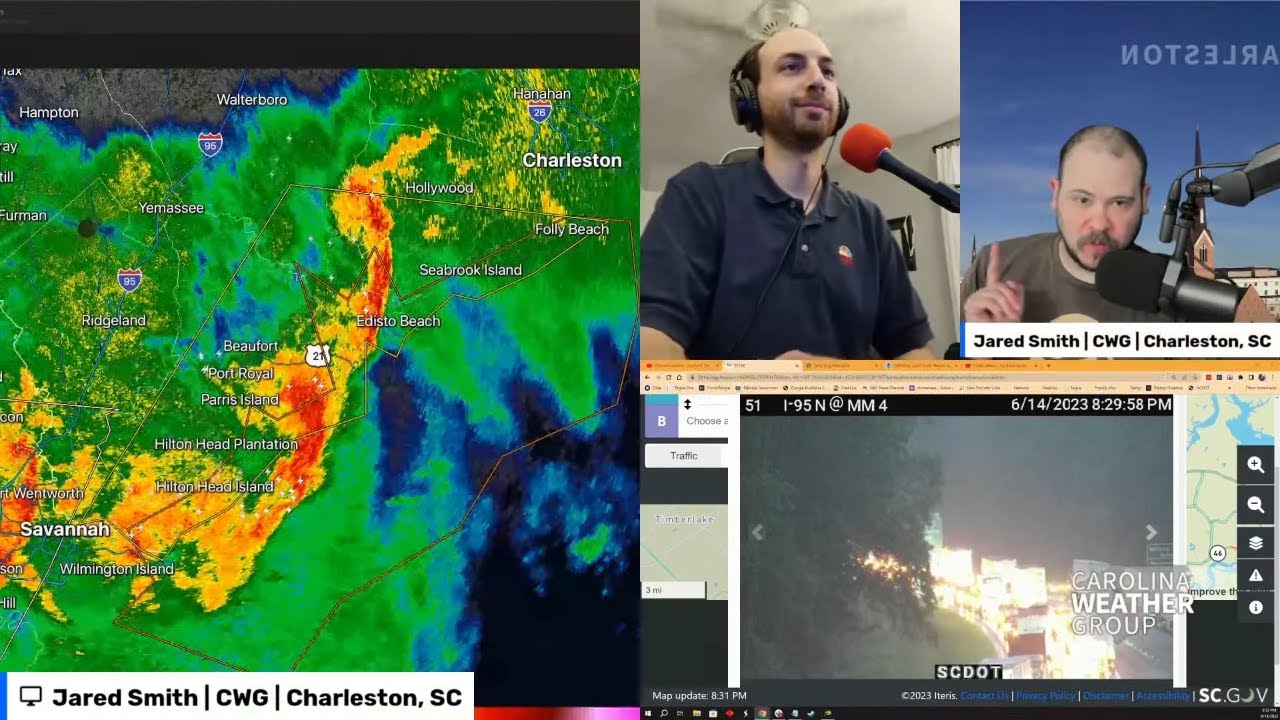 Severe weather producing damage in the Carolinas | June 14, 2023 - YouTube