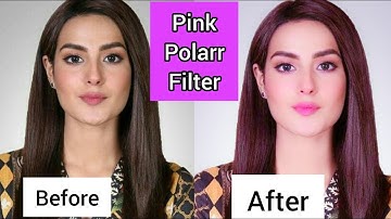 How to make pink Polarr filter | tutorials by zoya 🌸