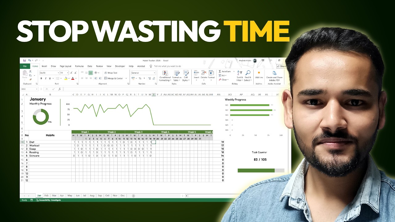 You’re Wasting Your Life. Fix It in 2026 with This Habit Tracker (FREE)