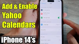 iPhone 14's/14 Pro Max: How to Add & Enable Yahoo Calendars screenshot 2
