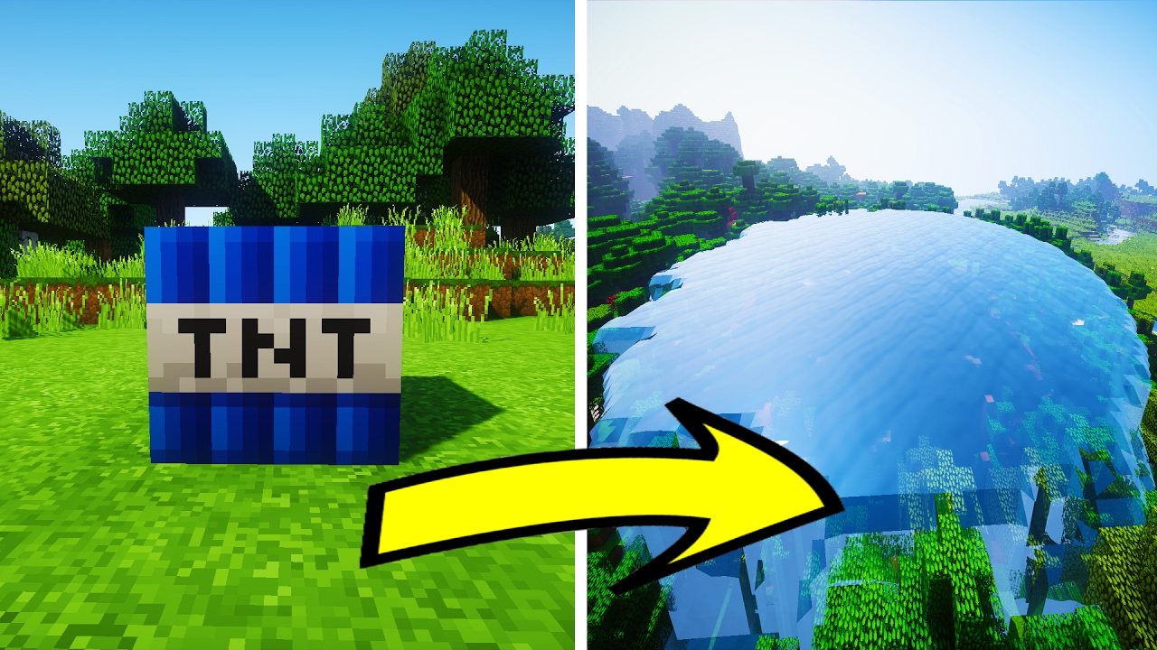 CRÉER UN OCÉAN AVEC UNE TNT ! | MOD MINECRAFT - YouTube