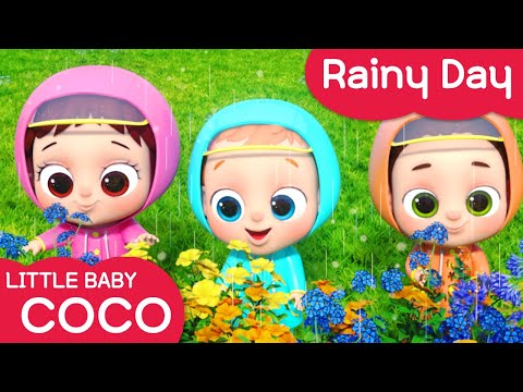 [Littlebaby COCO] 🌧️Rainy day☔️ | Preschool Song🎶 | Rain jacket | Rain drop💧 | Frog🐸 | Rainbow🌈