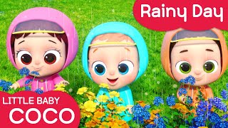 Littlebaby Coco Rainy Day Preschool Song Rain Jacket Rain Drop Frog Rainbow