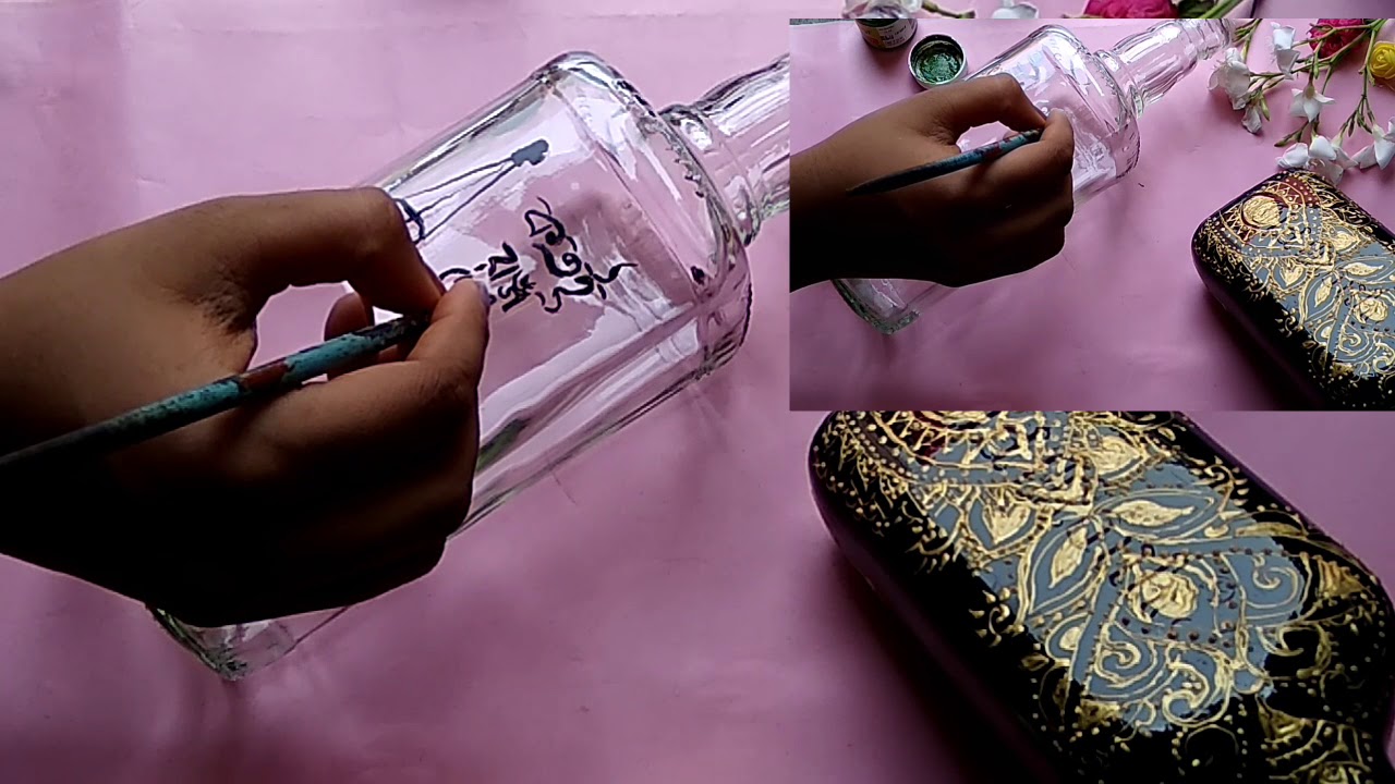 Bottle art || use glass bottle || best out of West || bottle vase