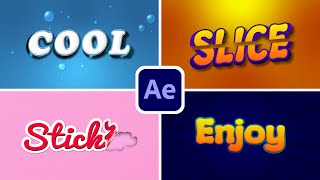 4 Typography TEXT Templates After Effects 2024 ( After effects Title Animation Templates)