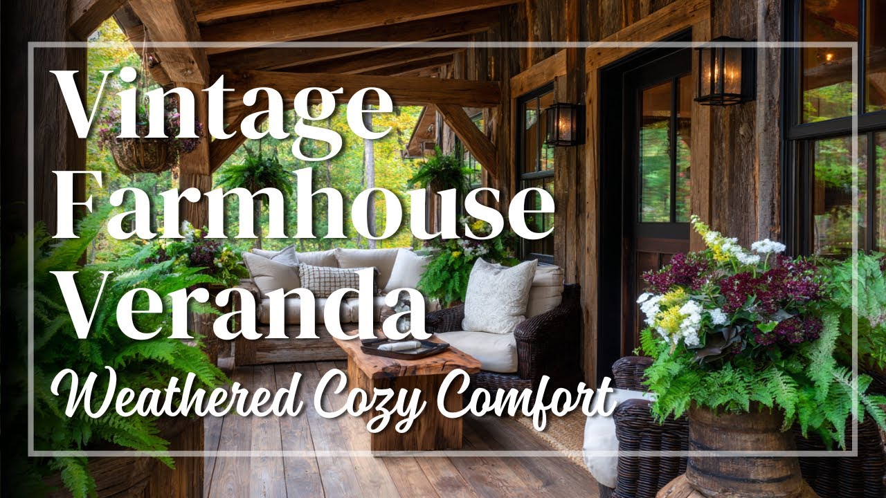 Vintage Farmhouse Veranda Styling for Small Homes, Weathered Beauty with Elevated Comfort