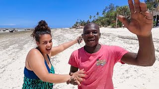 Walking Zanzibar BEACH with Bodyguard - 2021 TRAVEL Vlog