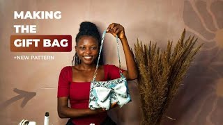 How to make a shoulder bag with a bow | Gift bag pattern tutorial