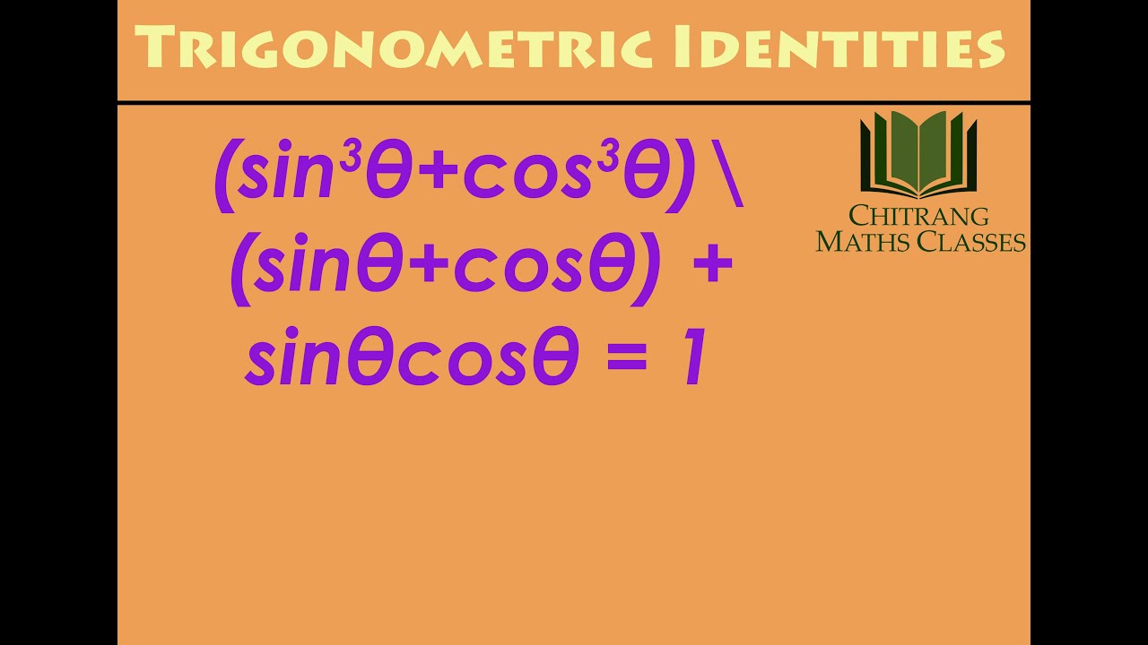 Class 10- Trigonometric Identities-RD Sharma-Eg11(v), (sin^3θ+cos^3θ ...