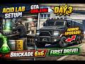 GTA 5 Online – Day 3 | Acid Lab Equipment Setup + Brickade 6x6 Armor Upgrade &amp; First Drive