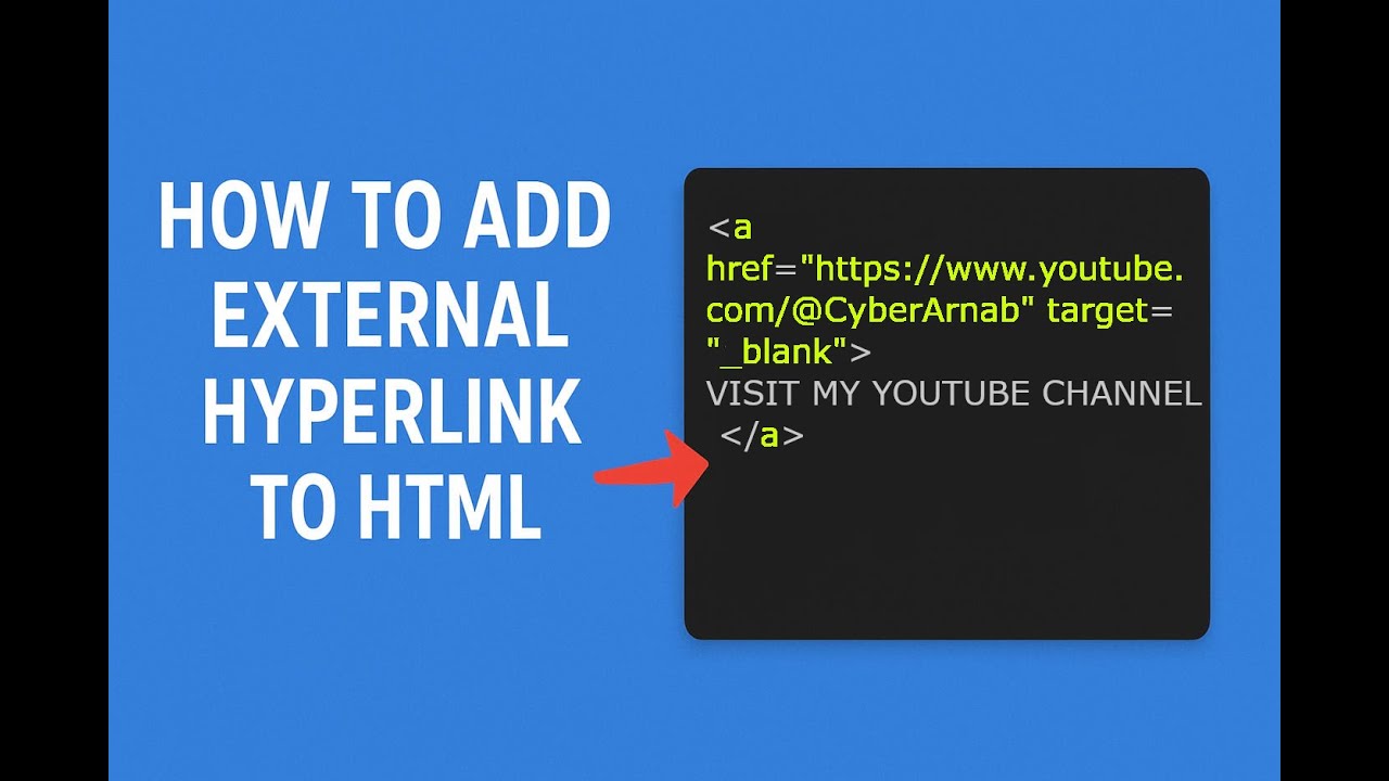 How to Add External Hyperlink to HTML | HTML Beginner Tutorial