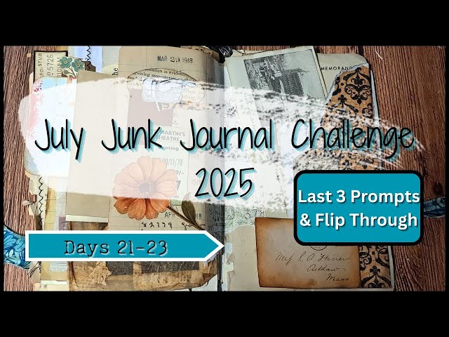 ◆keiko junk journal♡◆ jjjc2025 Days 21- 23 & Flip through #junkjournal #diy - YouTube