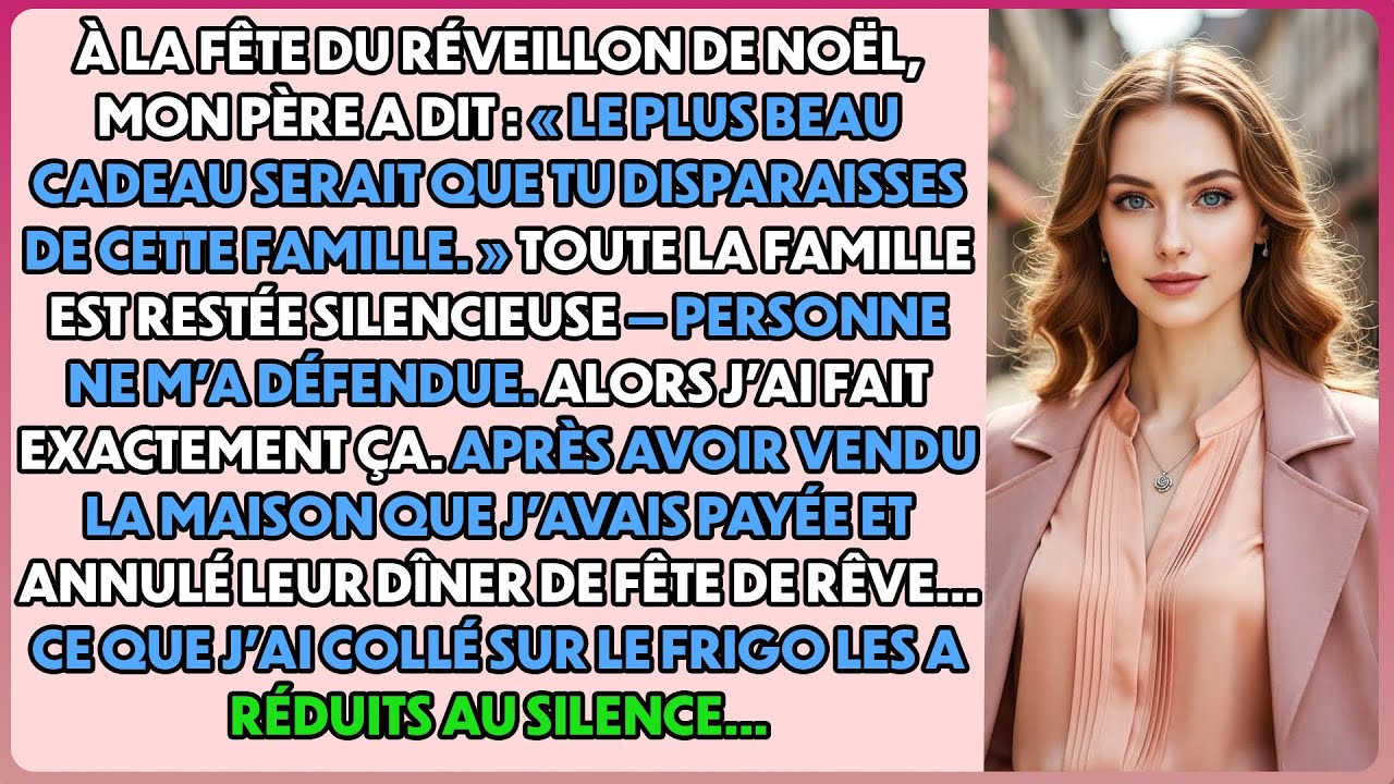 À la fête de Noël, mon père m’a dit que le meilleur cadeau serait que je disparaisse