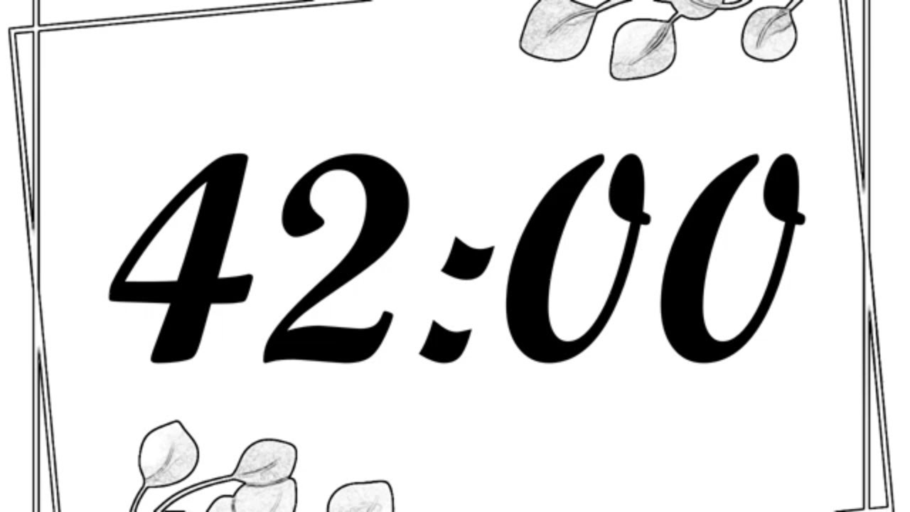 42 Minute Timer | 2520 Second Timer | 42 Minute Countdown with Music