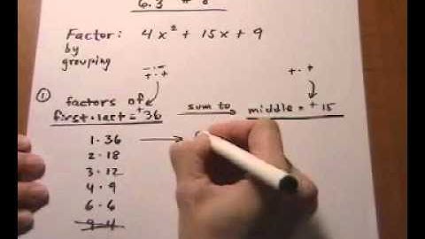 ‪factor trinomial by grouping - robichaud‬‏.mp4