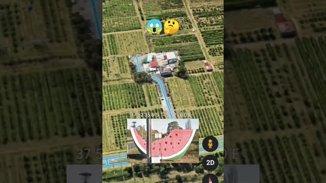 Huge watermelon😱🍉 on Google Earth 