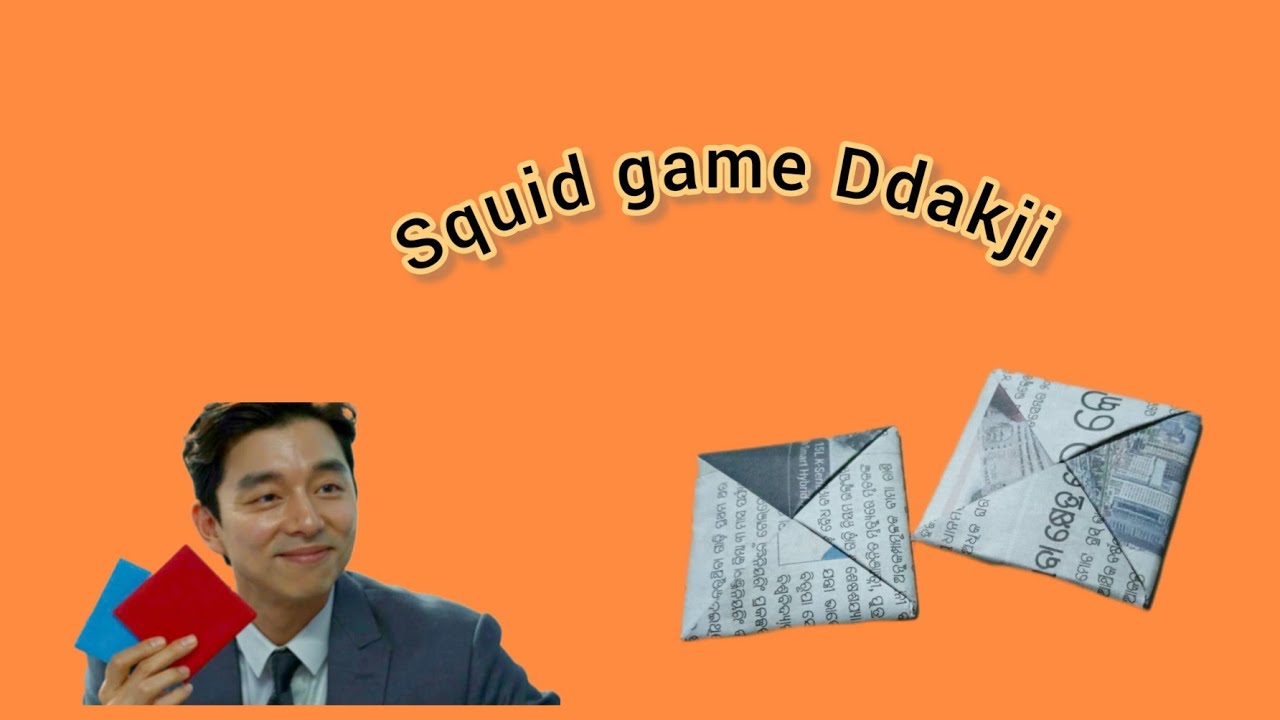 How To Make Ddakji | Squid Game DdakjiTutorial / Squid Game Card Flip 🟥 🟦 