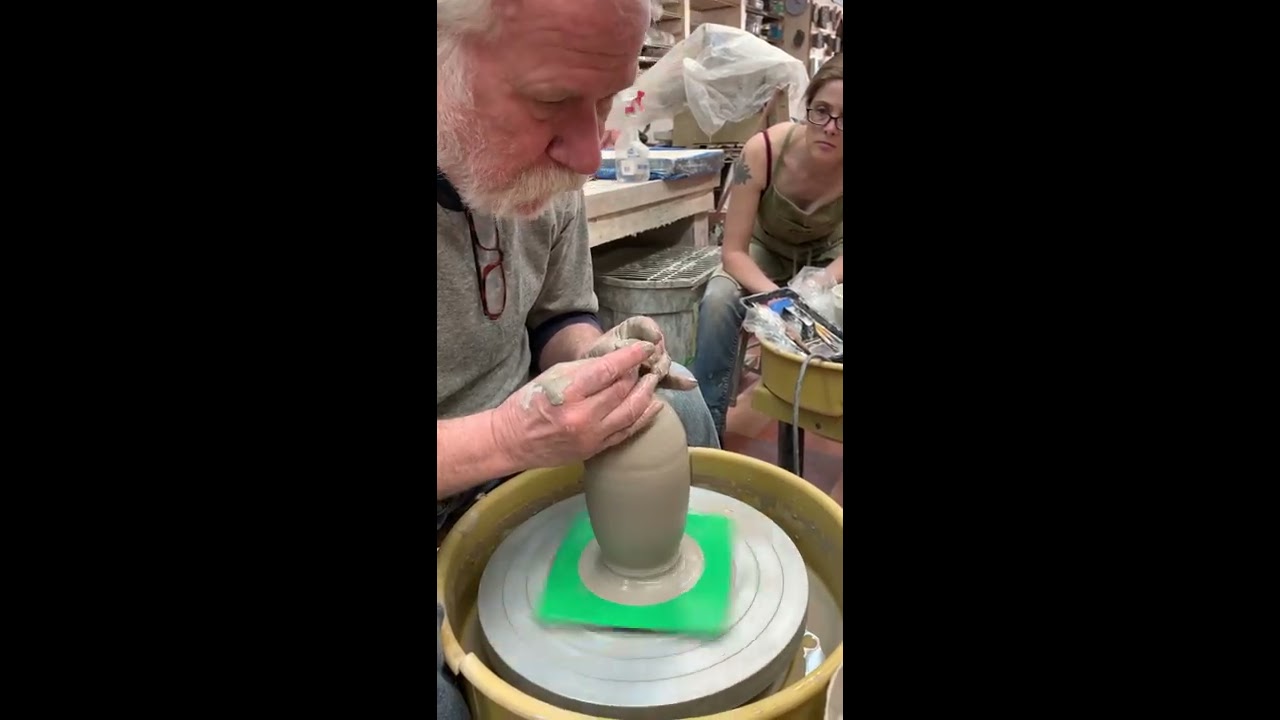 Jerry Marshall Throws a Small Bottle at Chambers Pottery