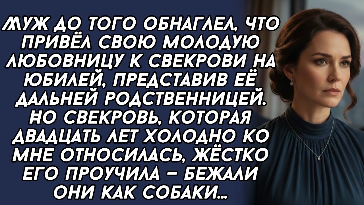 Муж до того обнаглел, что привёл свою молодую любовницу к свекрови на юбилей. Но свекровь проучила 