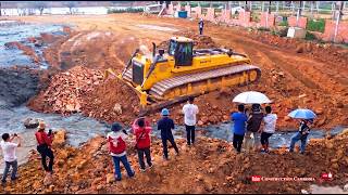 IMPOSSIBLE CONSTRUCTION COMPLETE JOB! Skilled Bulldozer Operator Build New Land with Stones and Soil