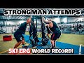 Strongman attempts SKI ERG RECORD?! Ft Eddie Williams