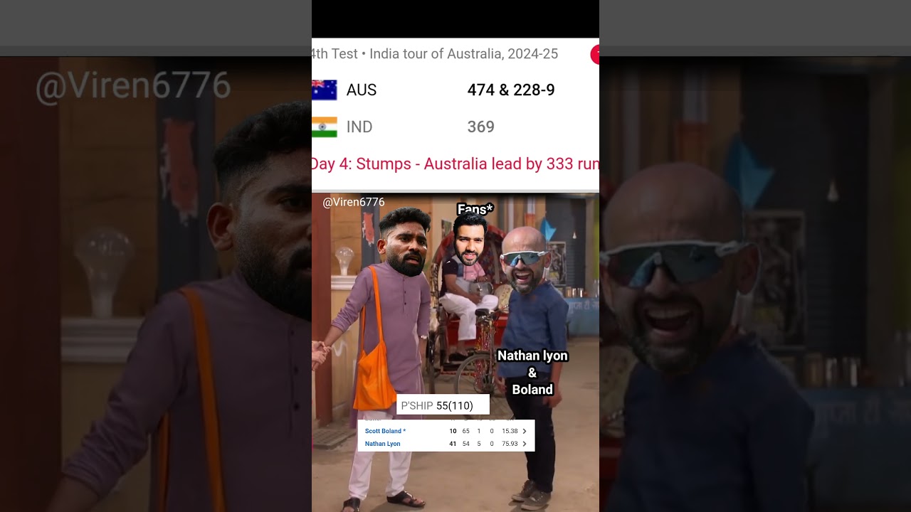 Nathan lyon & boland frustrate Indian bowling line-up 