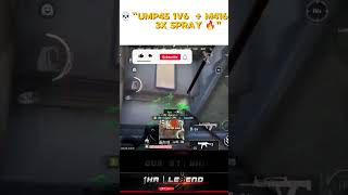 💀 UMP45 1v6 + M416 3x Spray 🔥 #viral #battlegrounds mobile India#ƒHR丨Legendislive
